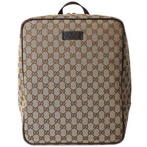 NEW Gucci Beige Brown GG Guccissima Logo Canvas Backpack Rucksack Bag